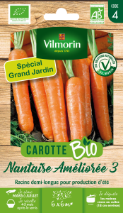 Carotte Nantaise Améliorée 3 - BIO - Grand Modèle